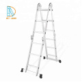 Escalera plegable de la plataforma de aluminio 4 * 2 pasos